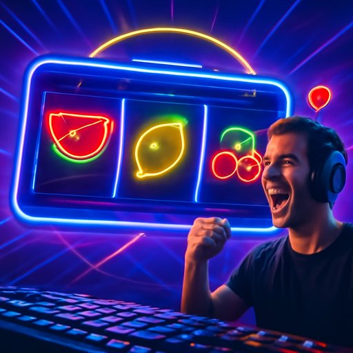 8e88 neon fruit slot display